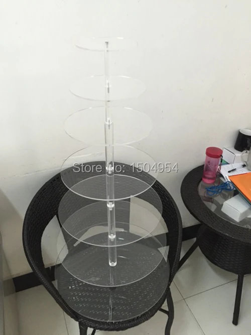 

HMROVOOM Round 7 Tier clear Acrylic Cupcake Display Stand /acrylic cake stand