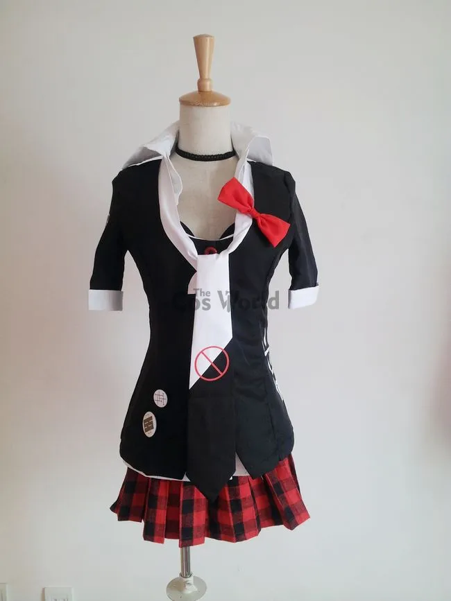 Danganronpa Trigger Happy Havoc Enoshima Junko Emboitement Inushio Kimuchi Symbol School Uniform Outfit Anime Cosplay Costumes