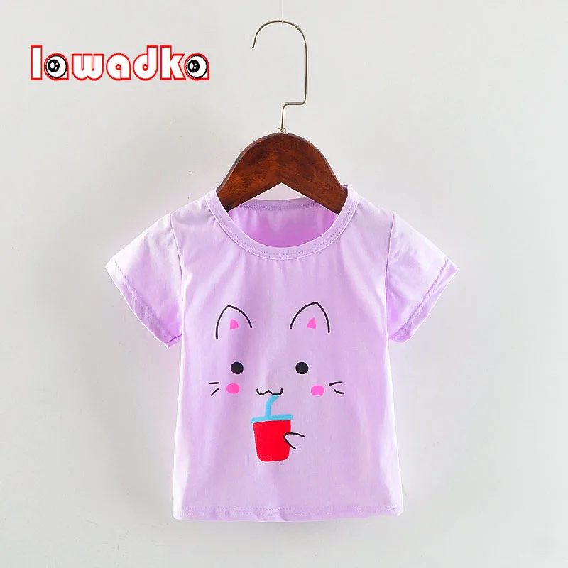 Lawadka Summer Baby Girl T Shirts Cotton Cartoon Tops Sport Clothing for Kids Girl Short Sleeve T-shirt Clothes for 9-24M 2022