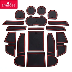 Smabee Anti-Slip Gate Slot Mat Rubber Cup Mats for Subaru XV 2018 2019 2020 Crosstrek WRX STI Non-Silp Mats Accessories Stickers