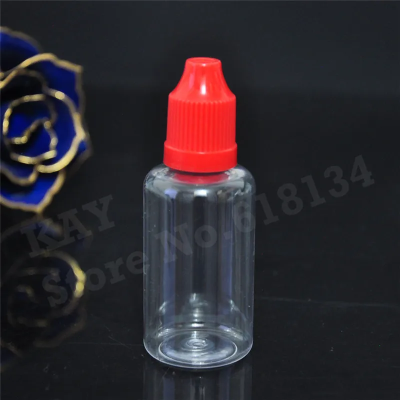 Wholesale 1500pcs Clear PET 30ML Plastic Dropper Bottle With Childproof Cap, eliquid Needle Tip Bottle, 30ml dropper bottle