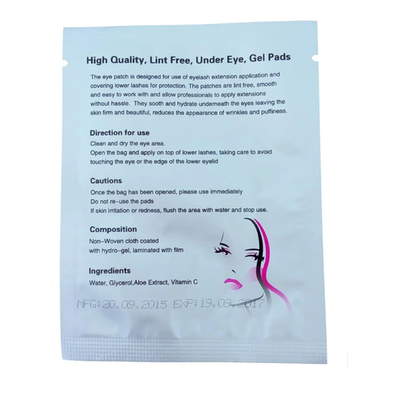 30/50/100pairs/Lot  Silk Eye Pads, Under Eye Patch,Eyelash Extension Lint Free Eye Pads from South Korea Free Shipping