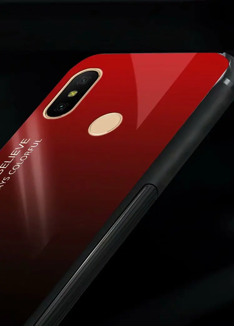 For Xiaomi Mi Max 3 Case Luxury Hard Tempered Glass Fashion Gradient Protective Back Cover case For xiaomi mi max3 phone shell