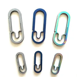 1PC Multicolor Large Small Titanium Alloy Keychain EDC Hanging Buckle Quick Hook Key Ring Backpack Buckle Carabiners Accessories