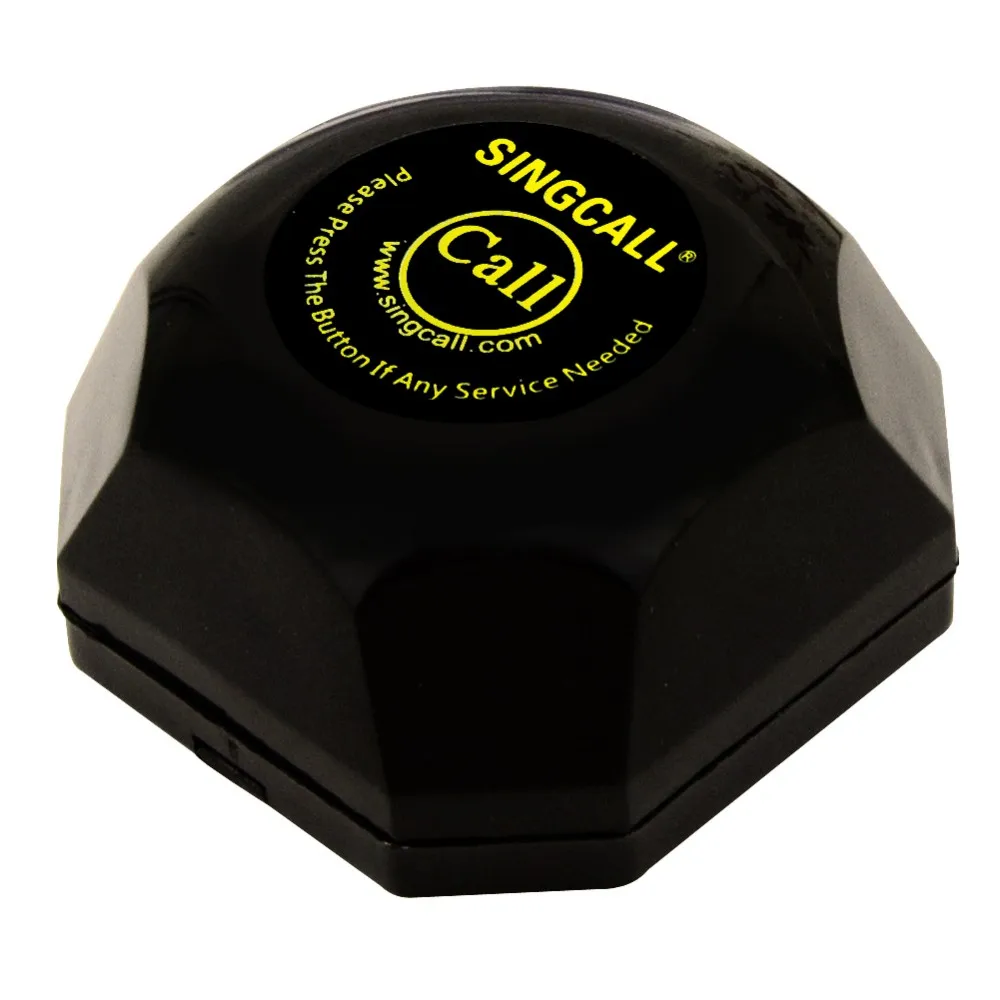 SINGCALL Wireless Calling Button Pager, Five Colors Guest Hookah Service System,with Removable Waterproof Base for Restaurants