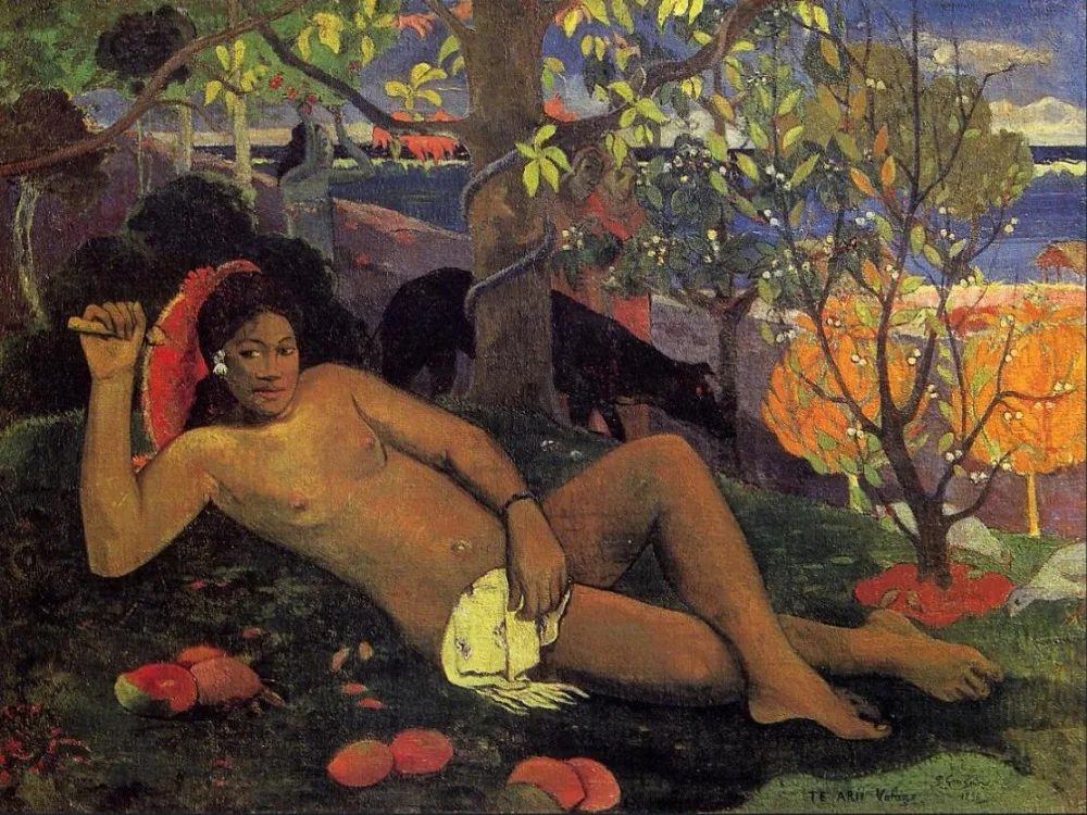 High quality Oil painting Canvas Reproductions The King's Wife (1896)  by Paul Gauguin hand painted