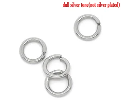 Doreen Box Lovely 500 Stainless Steel Open Jump Rings 5mm Dia. Findings (B10269)