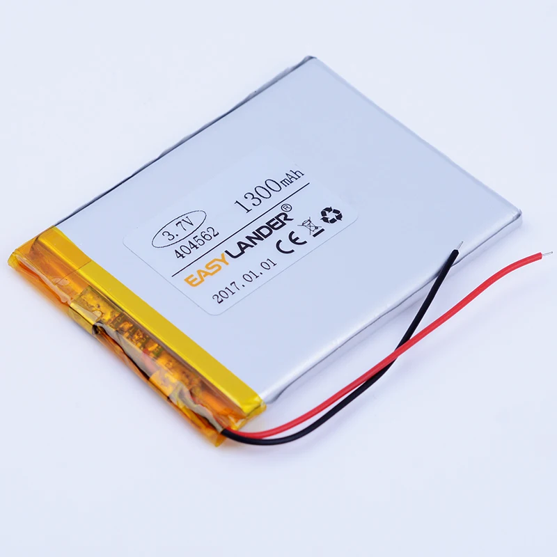 3.7V 1300mAh 404562 Rechargeable Lithium Li-ion Li Polymer Battery For E-Book mp3 gps recorder