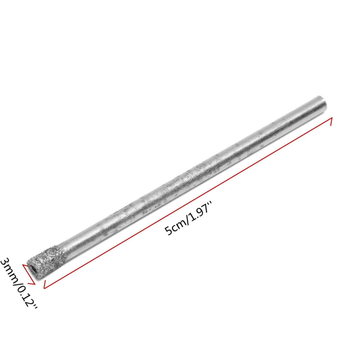 50mm 유리 대리석 타일 훈련을위한 새로운 고품질 10 조각 3mm 1/8 인치 다이아몬드 코팅 드릴 구멍