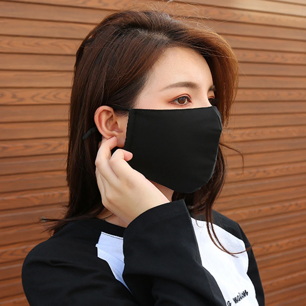 1 Pcs Cotton Black Health Dustproof Anti-Dust Unisex Mouth-Muffle Face Masks Warm Black Unisex Breathing Face Cover Outdoor 2019