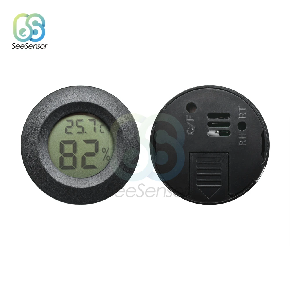 Mini Digital LCD Thermometer Convenient Temperature Sensor Humidity Meter Hygrometer Gauge Refrigerator Aquarium Monitoring