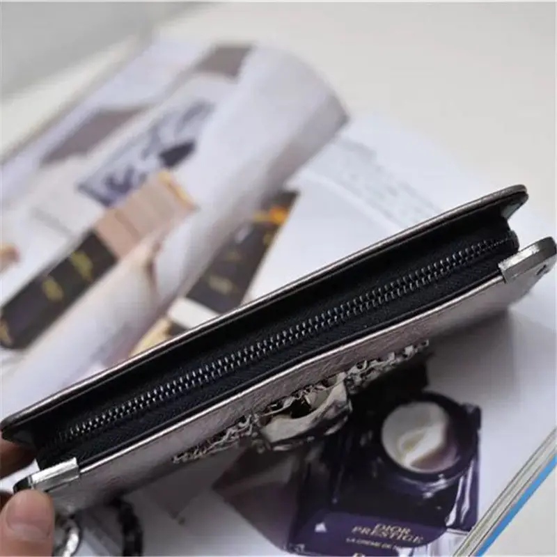 New Vintage Skull Ladies Long Handbag Zipper Wallet Skeleton Purse Clutch Card Holder Wallet carteira feminina handbag
