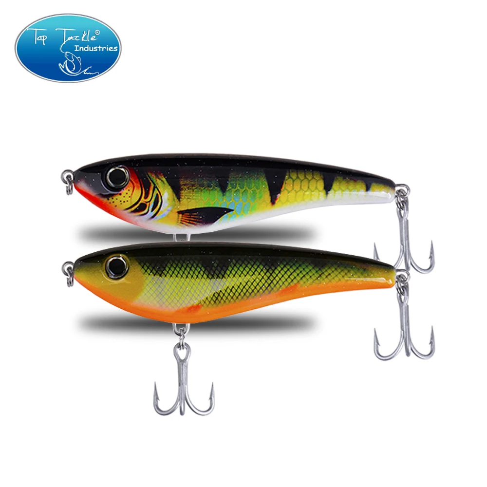 fishing lure for pike slow sinking jerk bait 130mm 55g artificial CF LURE  Bait With VMC Anti-Corrosion Strength Treble Hooks