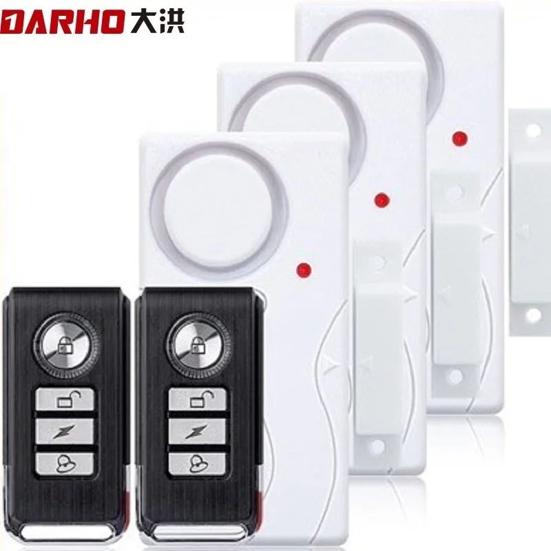 Darho Wireless Door/Windows Sensor Alarm 100dB Anti-Theft Smart Remote Control For Kids Cabinet Safety Home Shop Store Security