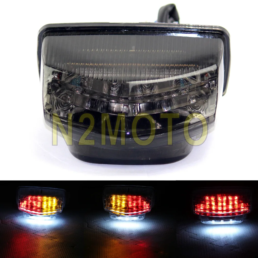 

Motorcycles Amber/Red LED Tail Light Turn Signa For 2007-2009 Honda CBR600RR CBR 600 RR Smoke Lens License Plate Light