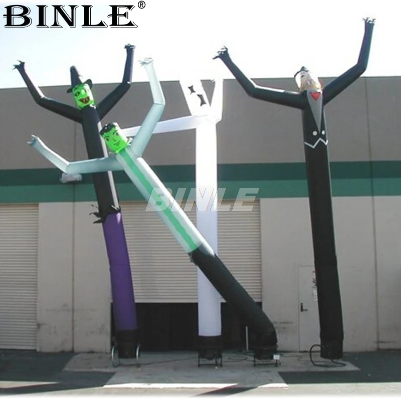 

Hot sale 6mH single leg inflatable halloween air dancer ghost windy man with blower for event decoration