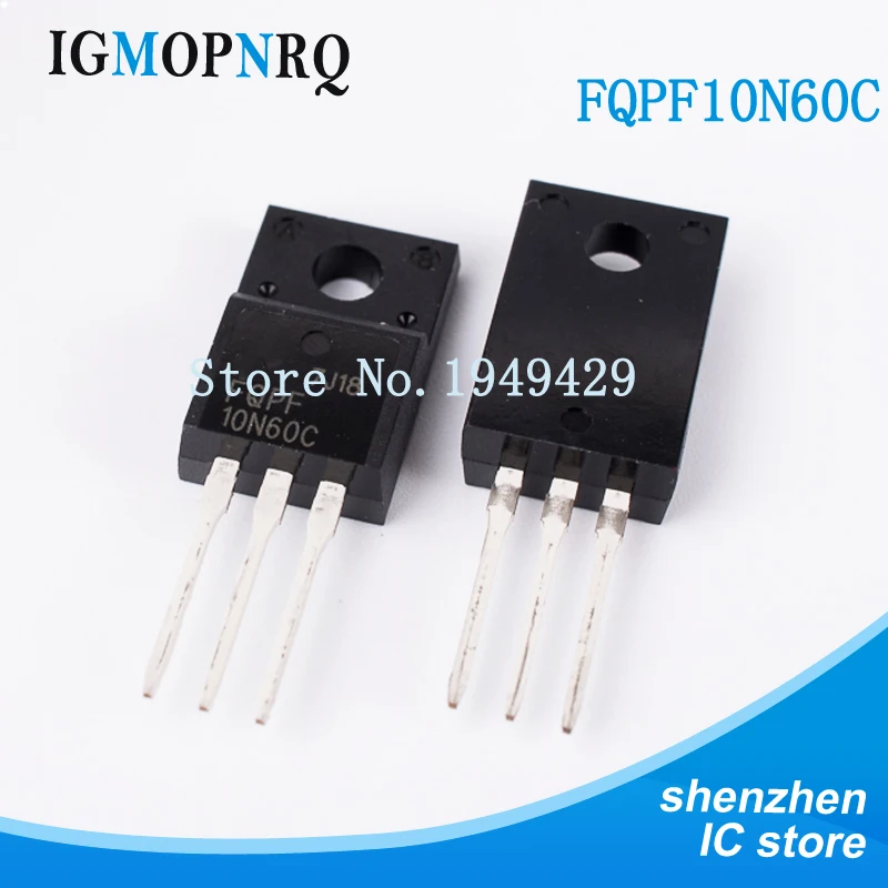 10PCS/Lot New FQPF10N60C 10N60 10N60C fqpf10n60 Triode Transistor TO-220F Field Effect Tube N-Channel MOSFET Wholesale