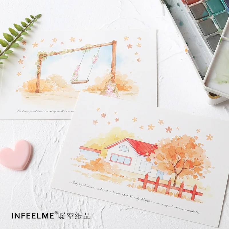 28 Pcs/Set Song of the Four Seasons Postcard/Greeting Card/Message Card/Christmas and New Year gifts