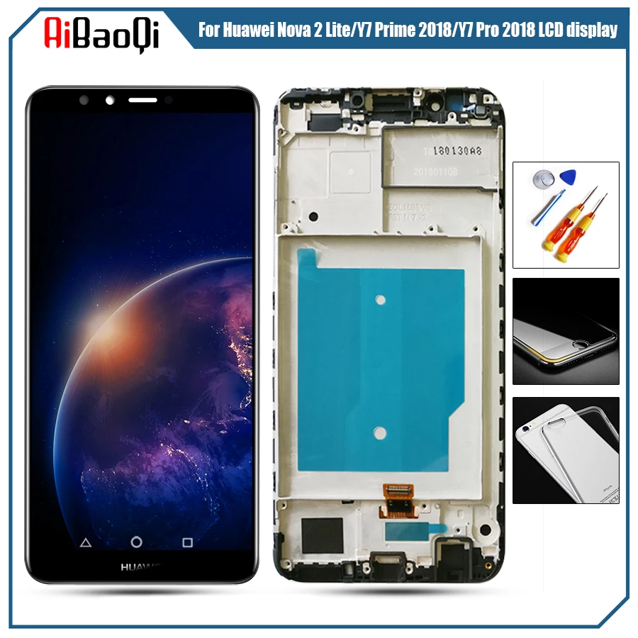 For Huawei Y7 2018/Nova 2 Lite/Y7 Prime 2018/Y7 Pro 2018 Lcd Display + Touch Screen Digitizer Glass Assembly LDN-LX1 /LDN-L22