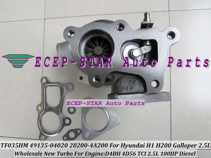 شاحن توربيني TF035 49135-04020 28200-4A200, لسيارات Hyundai H1 H200 Starex Libero Galloper II 2.5L محرك ديزل D4BH 4D56 TCI 100HP