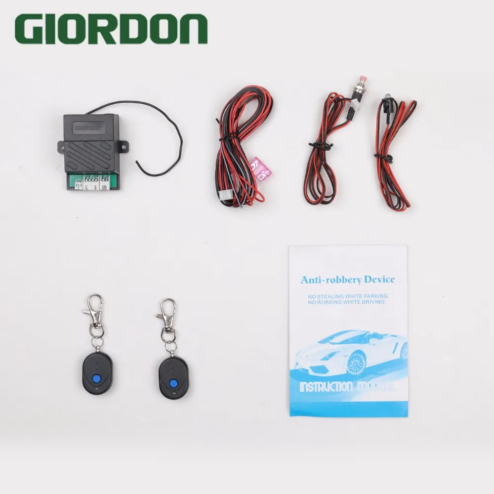 Hidden Car Engine Control Button Start/Stop Built In Lock Car Alarm System Auto Remote Keyless Entry  AR028