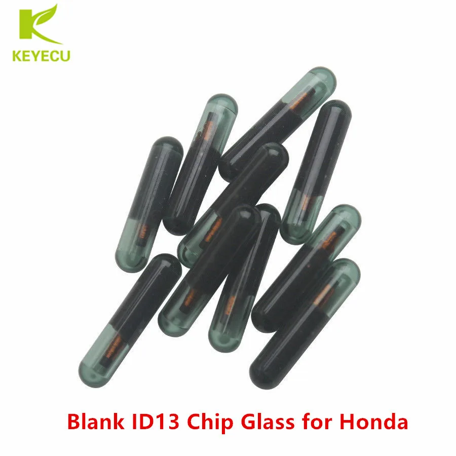 

KEYECU 10PCS/LOT Car Key Chips, Blank ID13 Chip Glass Megamos 13 Transponder Chip for Honda / Acura / GM / Jaguar / Chevrolet