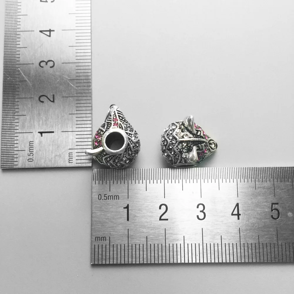 DIY Beads Fox Bear Tiger Panther Charm 5mm Hole,Fashion Silver Jewelry Trendy Gift For Women Men Fit Bracelets Necklace Choker