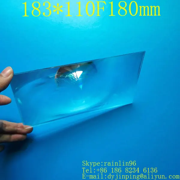 Free shipping Mobile DIY projection screen projector with 7 inch fresnel lens 183*110MM focal length 180 MM Custom made