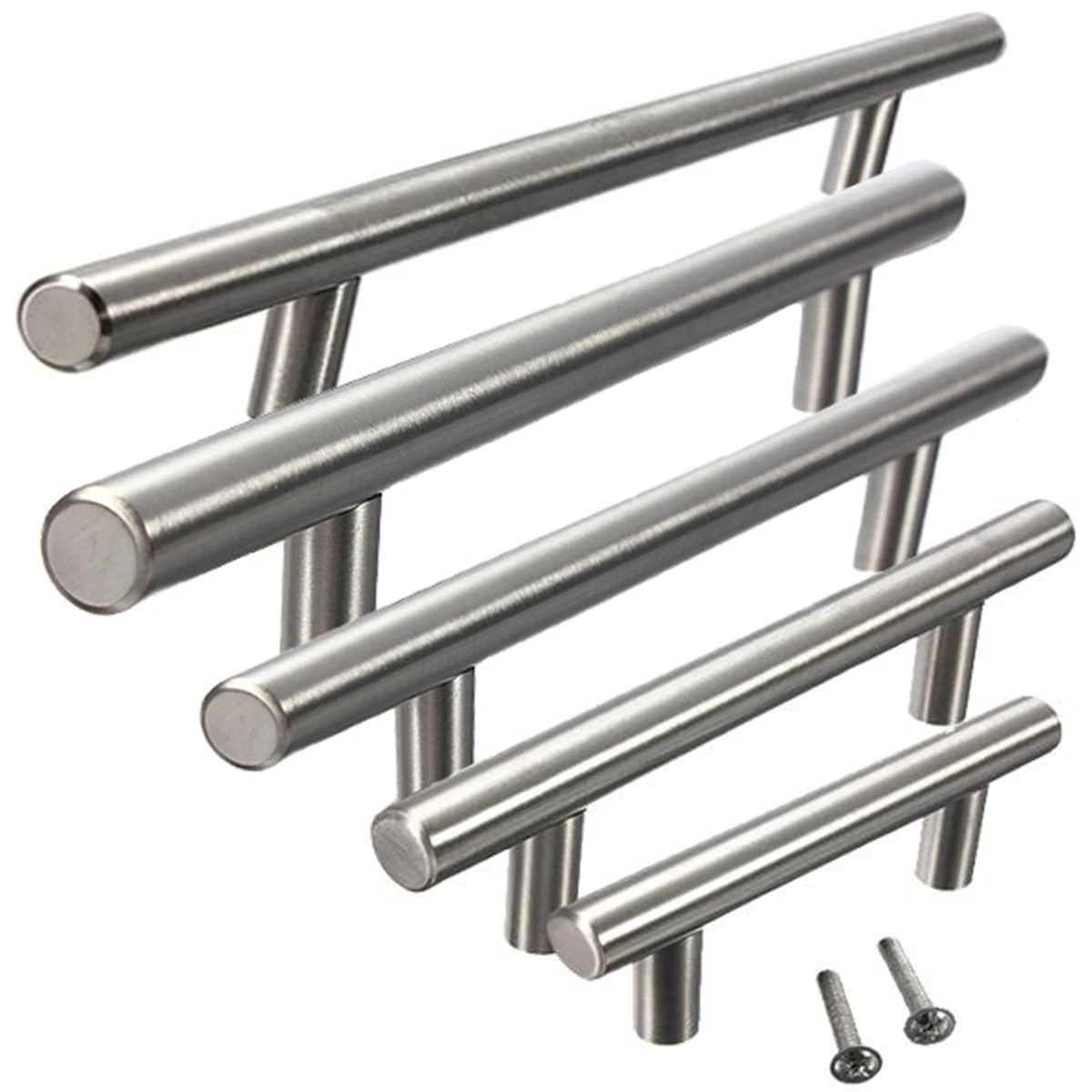 64/96/128mm Stainless Steel T Bar Door Furniture Handles Cabinet Knobs and Handles Pull for Kitchen Cupboard Furniture Handle