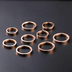 KNOCK ultima moda per fortuna oro rosa donna uomo anello in acciaio inossidabile lucido gioielli per feste anello per fedi nuziali san valentino