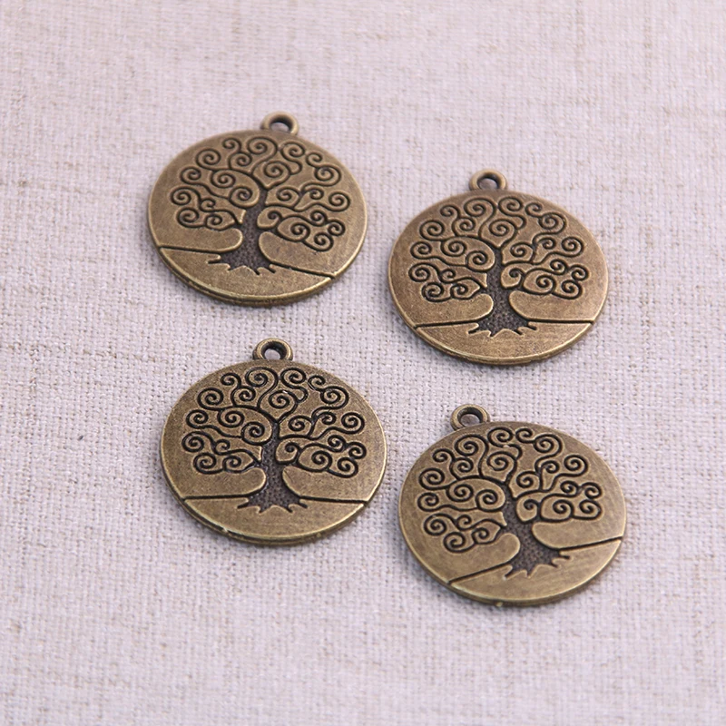 4pcs 20mm Inner Size Round Cabochon Base Setting   Antique Metal Alloy Cameo Necklace Findings Jewelry Accessories