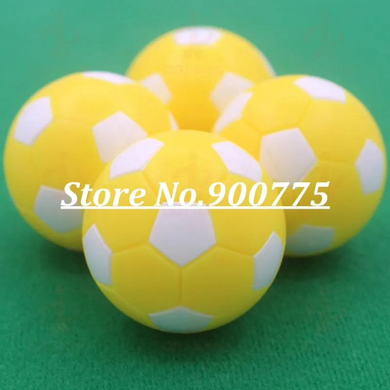 Diameter 36mm 24g/pcsTable Football balls Soccer Table Game Fussball Indoor Game yellow+White