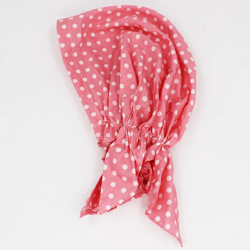 ALTOBEFUN Dots Women Bandanas Lady Rural Caps Girl Hip-hop Stretchy Turban Cap Female Headwear Chemo Hat Polyester BD006