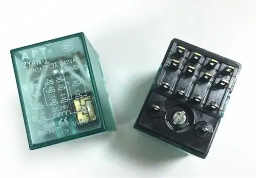 HOT NEW Intermediate 24V relay APT ZY4N-J DC24V ZY4N-J-DC24V APTZY4N-J ZY4NJ DC24V 24VDC 3A 240VAC DIP14 5pcs/lot