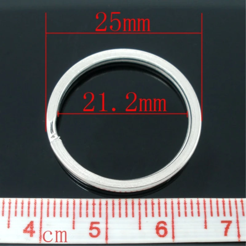 DoreenBeads 20PCs Silver Color Split Rings Key Rings 25x1.7mm Findings (B03294), yiwu
