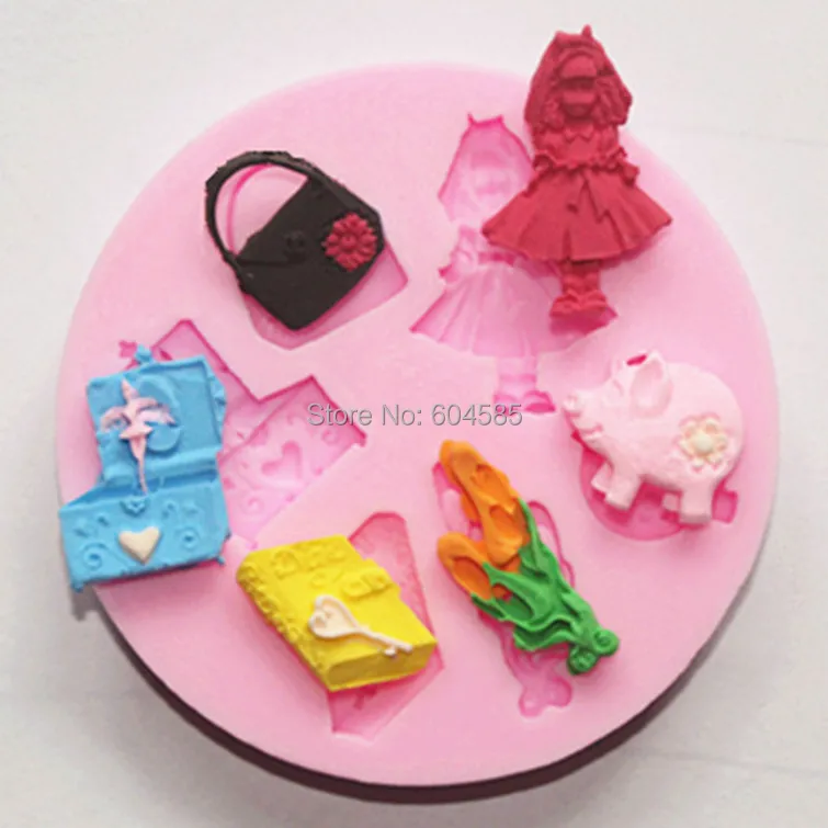 Ladies Clothes Shape Mold Silicone Chocolate Fondant Candy Mold