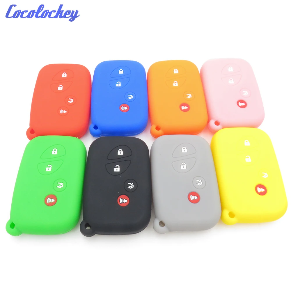 Cocolockey Silicone Car Key Cover Fob Case Jacket  FIT FOR LEXUS CT200h ES350 GS350 GS450h GS460 IS Key Case For Car