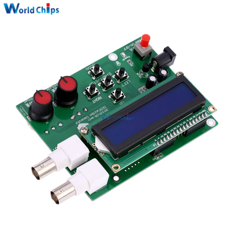 DDS Function signal generator diy kit 1Hz-65534Hz frequency Meter Sine Square Sawtooth Triangle Wave DC7-9V 1602 LCD Display