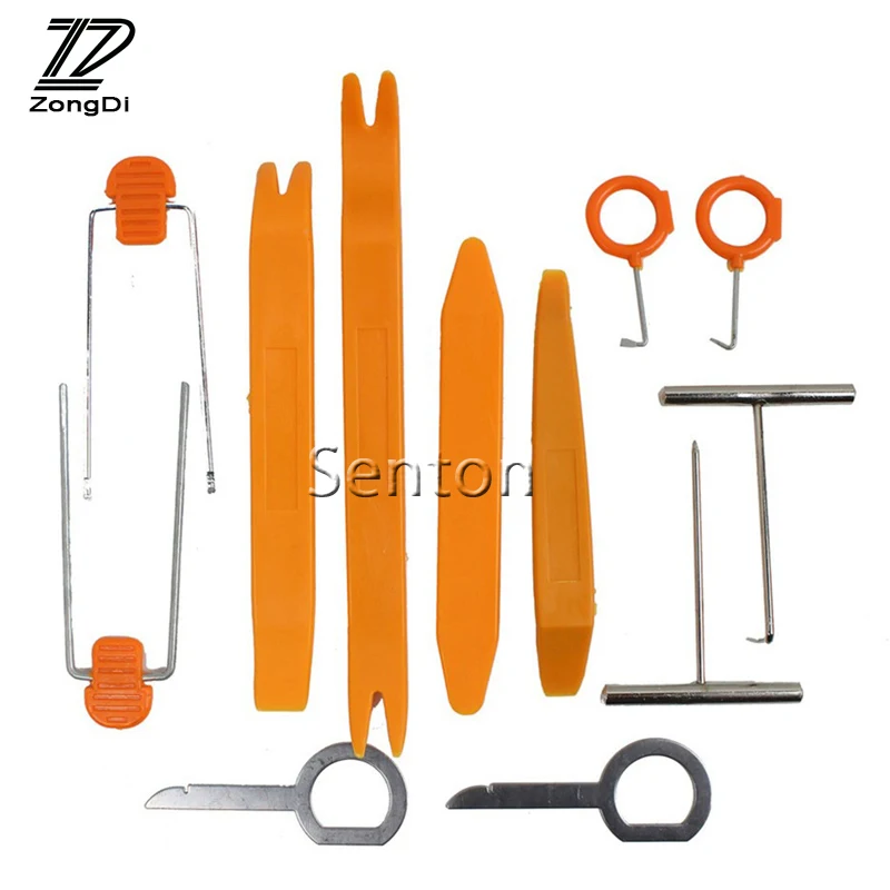 ZD 12Pcs Car Panel Pry Disassembly Tool For Audi A4 B6 B8 VW Passat B5 B7 Skoda Octavia A7 A5 Renault Megane 2 3 Ford Focus mk2