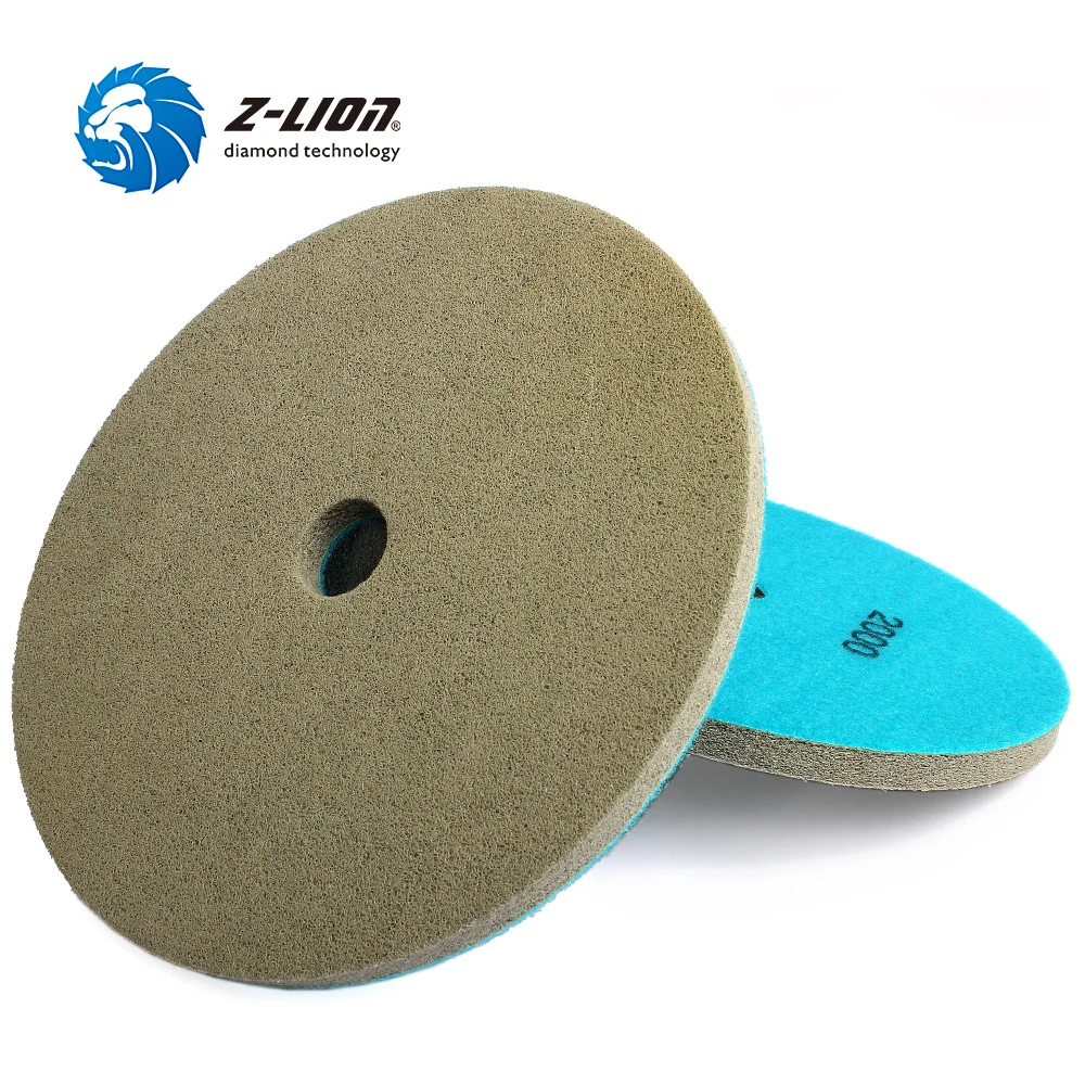 Z-LION Diamond Sponge Polishing Pad 10 Inch 250mm Nylon Fiber Wet Diamond Polish Wheel For Marble Stone Clean Buffing Disc