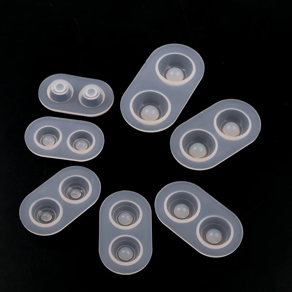 Mix 6Pcs/Set Handmade Doll Heavy Pupil Eyes Clear Silicone Mold Resin Casting Molds Base Pressure DIY Eye Materials