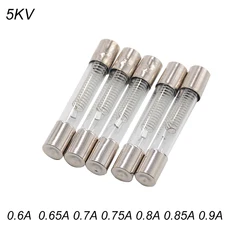 5PCS 5KV Microwave Oven Fuse 6*40mm 0.6A 0.65A 0.7A0.75A 0.8A 0.85A 0.9A Glass Tube Fuse 6x40mm High-Pressure Fuse