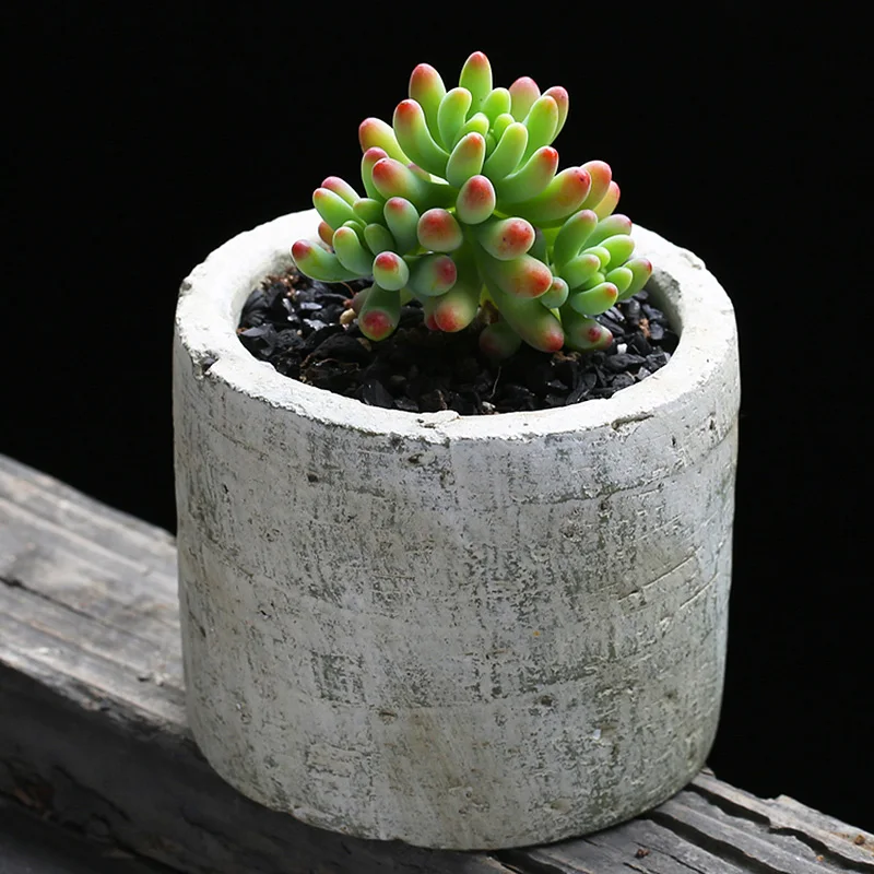 Desktop Mini Ceramic Flower Pots Creative Classic Pottery Flower Green Plant Pot Vintage Generic Stone Not Including Planter