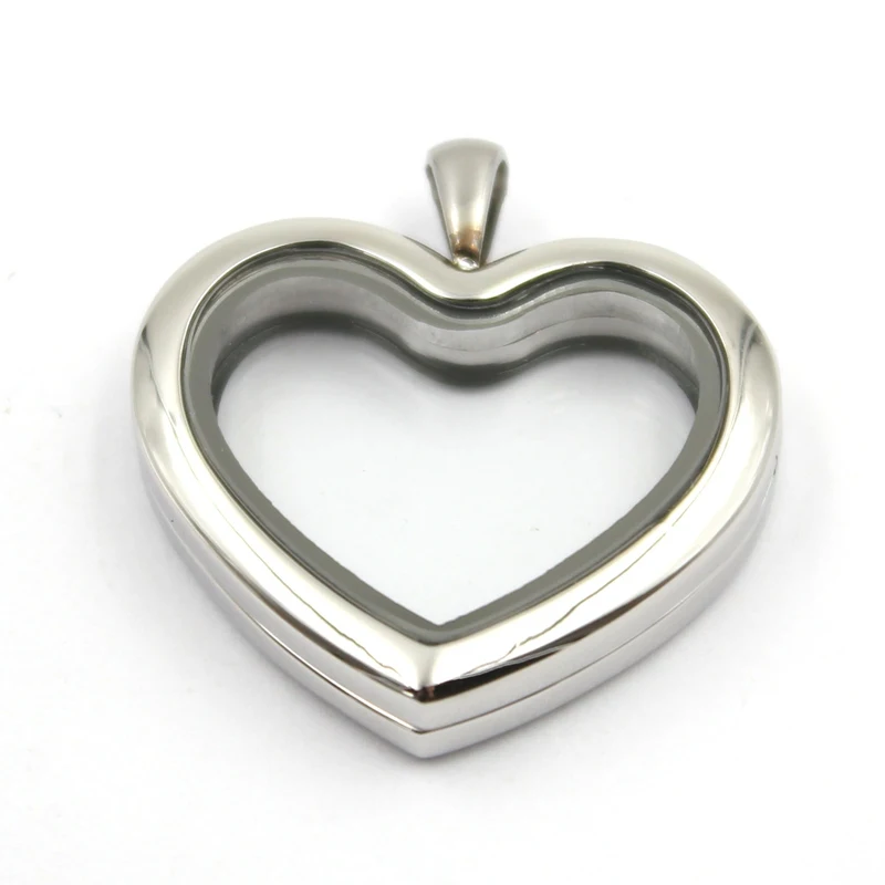 Carvort jewelry! wholesale Heart  magnetic 316L Stainless steel floating locket pendant (no charms)