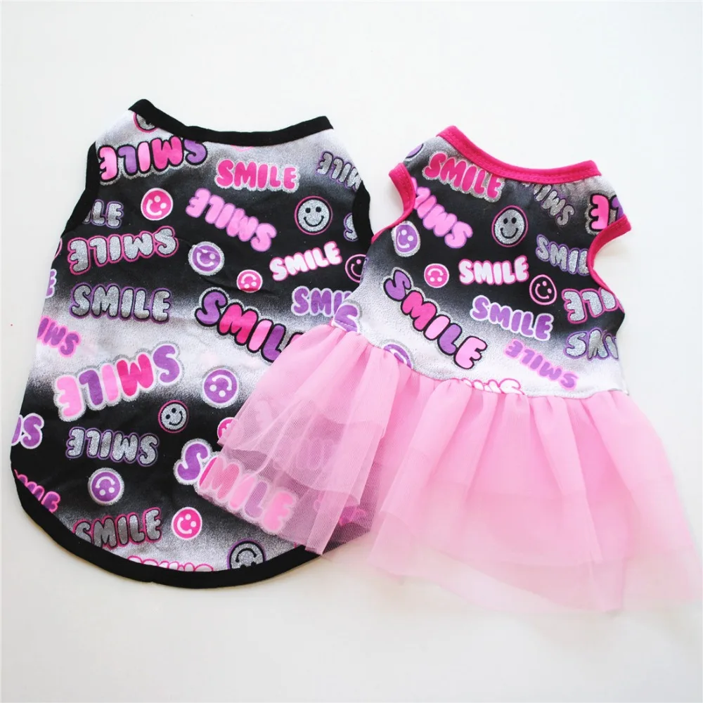 

Summer Dog Dress Pet Dog Clothes for Small Dog Wedding Dress Skirt Puppy Clothing Spring Fashion Cotton Pet Clothes XS-L
