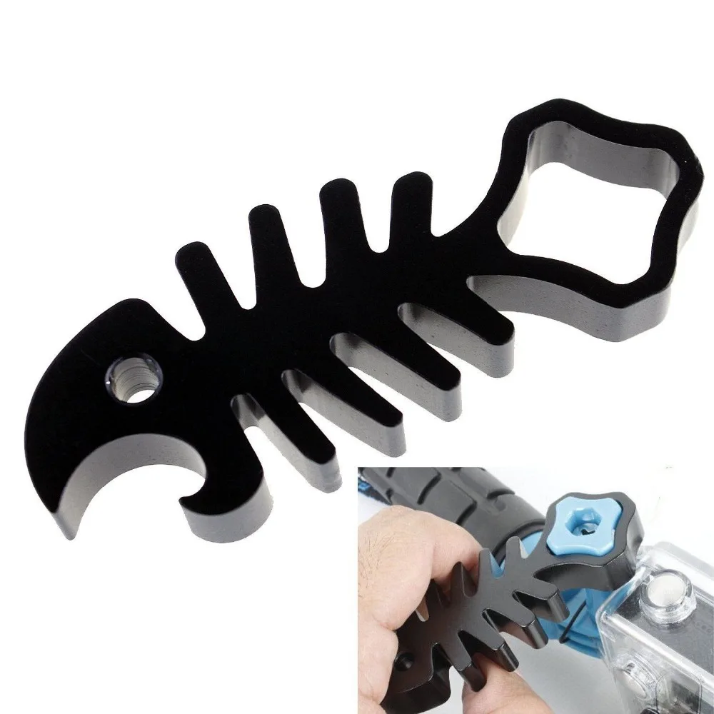 الألومنيوم هيكل السمكة وجع الجوز المسمار المقبض أداة المفك تشديد ل GoPro بطل 3 +