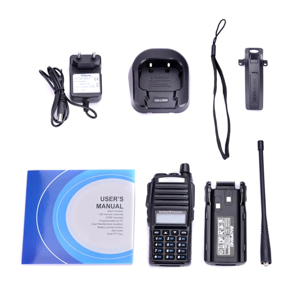 BaoFeng-walkie-talkie UV-82 de doble banda, Radio bidireccional FM Ham, UV82, CB Ham, transceptor Hf, UV 82, 10 KM, 136-174/400-520 MHz, 2 uds.