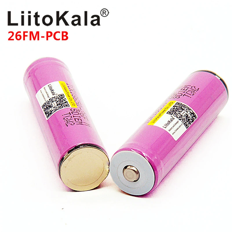 Liitokala 18650 2600Mah Batterij 100% Icr18650-26fm Oorspronkelijk 3.7V 2500Mah Oplaadbare Batterij Voor Zaklamp