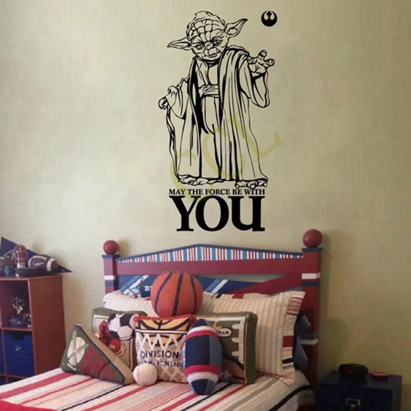 MAY THE FORCE BE WITH YOU Quote Decal WALL STICKER SCIENCE FICTION ART DECOR
