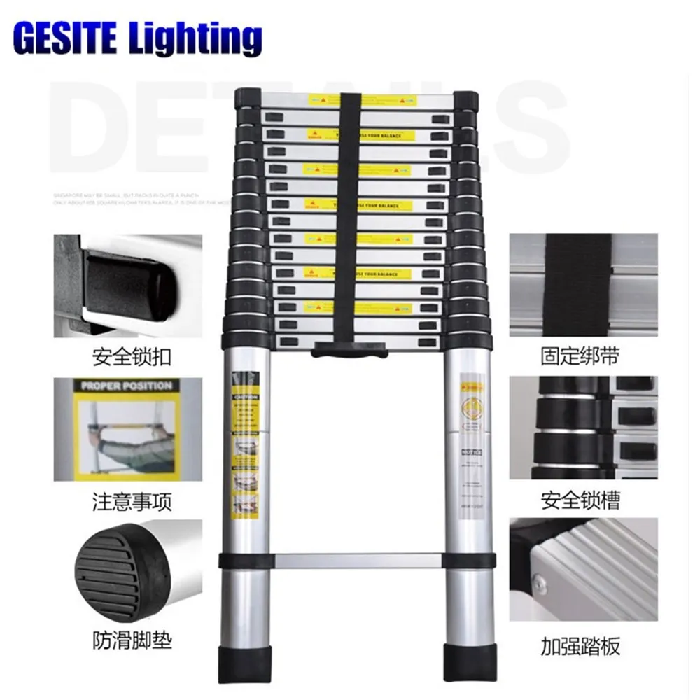 12.5Ft 3.8m Aluminum Telescopic Ladders